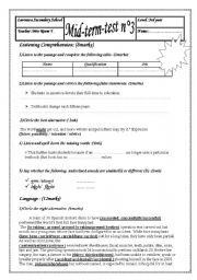 English Worksheet: listening passage about EDUCATION