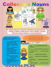 English Worksheet: Collective Nouns