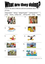 English Worksheet: Present Continous