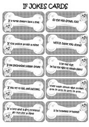 English Worksheet: If Jokes Cards 2/2