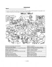 English Worksheet: WHO IS WHO