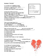 English Worksheet: Breakeven by The Script