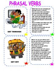 English Worksheet: PHRASAL VERBS