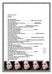 English worksheet: Rumour has it - Adele