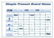 English Worksheet: Simple Present Board Game 