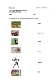 English Worksheet: Sports and Games we play