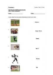 English worksheet: Sports and Games we play