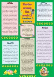 English Worksheet: Easter traditions from around the world 2 - Americas & Australia - 2 p.+key - RE-UPLOADED