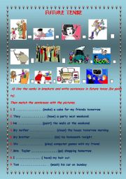 English Worksheet: future tense