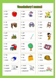 English Worksheet:  Common noun ( multiple choice )