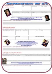 English Worksheet: Justin Beiber and Ludacris - BABY - A2/ B1