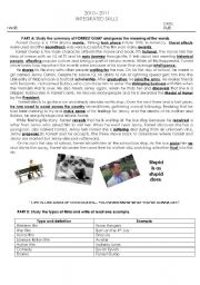 English Worksheet: Forrest Gump Summary and Activities about films