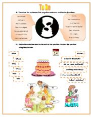 English Worksheet: To Be Present Simple Activities 