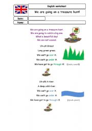 English Worksheet: We are going on a bear hunt