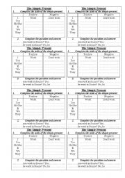 English Worksheet: Simple present