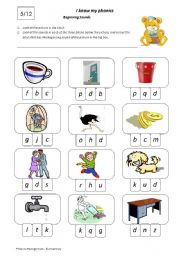 I Know My Phonics Beginning Sounds 5/12