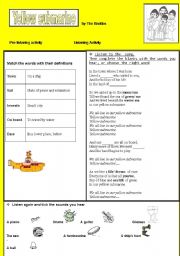 English Worksheet: Yellow submarine
