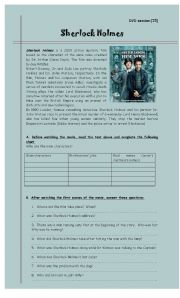 English Worksheet: Sherlock Holmes - DVD session