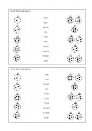 English Worksheet: Numbers MATCHING