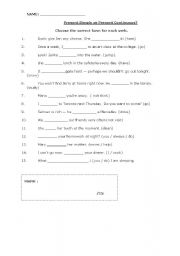 English Worksheet: Present Simple and continuous
