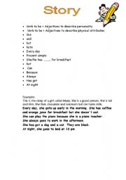 English Worksheet: guided description to write or speak - part 1