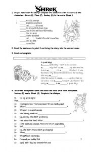 English Worksheet: Shrek 1