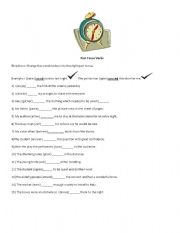 English Worksheet: Simple Past Tense Sheet
