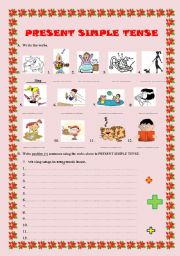 English Worksheet: Present Simple Tense - Affirmative/Negative/Interrogative + Key