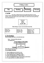 English Worksheet: How to Write a letter