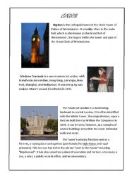 English Worksheet: London sights