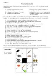 English Worksheet: Following instructions (2)