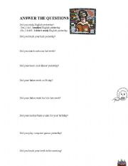 English worksheet: past simple 