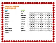 English worksheet: Fruits & Colors