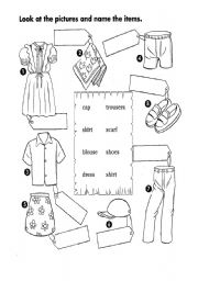 English Worksheet: Clothes