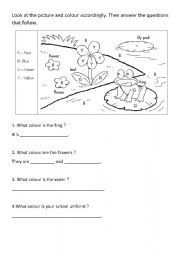 English Worksheet: Fun with colours