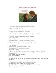 English Worksheet: Pride and Prejudice