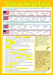 British and American English (with answer keys)