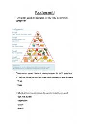 English Worksheet: food