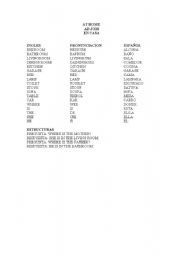 English Worksheet: at home