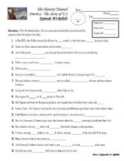 English Worksheet: History Channel-Story of US
