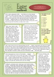 English Worksheet: Easter traditions around the world