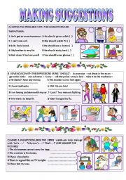 English Worksheet: MAKING SUGGESTIONS