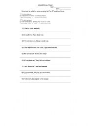 English worksheet: Conditional Tense