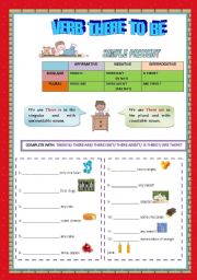 English Worksheet: Verb There To Be