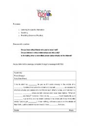 English Worksheet: Internet Relationships