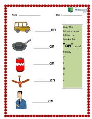 English worksheet: an worksheet