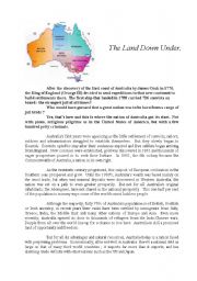 English Worksheet: Australia, the land down under