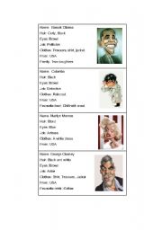 Cards for Role Play (Famous People)