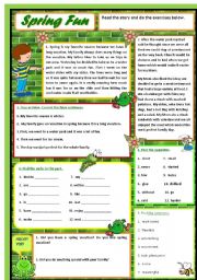 English Worksheet: Spring Fun