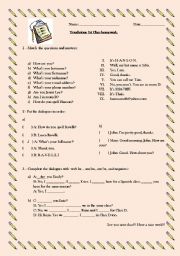 English Worksheet: Greetings and introductions